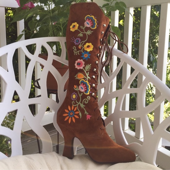 PENNY LANE BOOTS ✨ JEFFERY CAMPBELL X FREE PEOPLE ✨ WISTERIA RARE GEM💎 - Picture 5 of 17